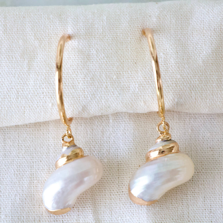 Shell Hoop Earrings
