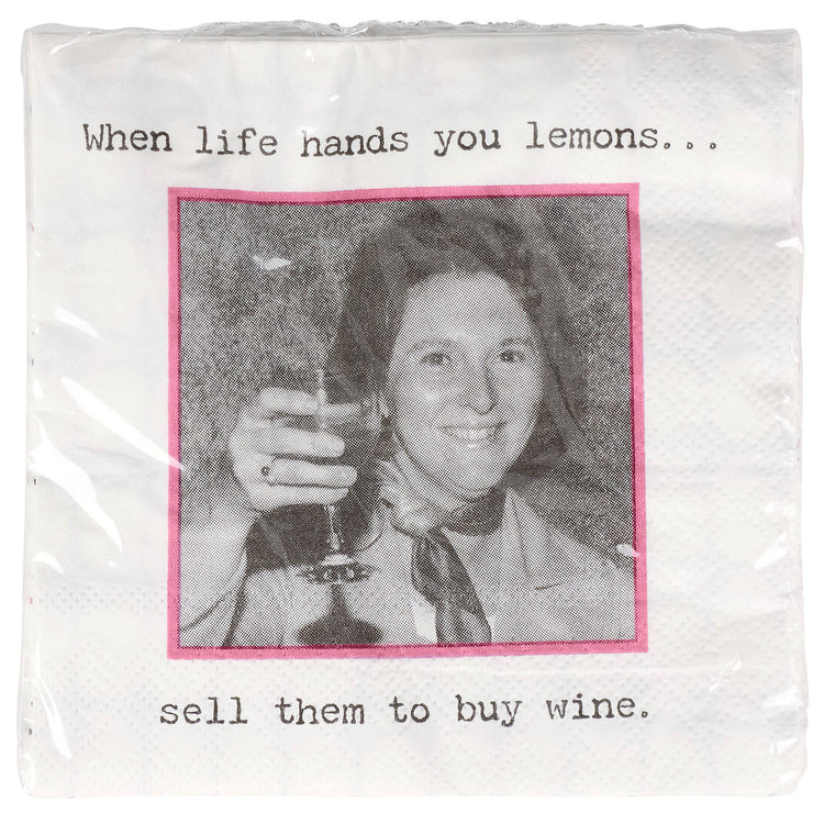 When Life Hands You Lemons Beverage Napkin