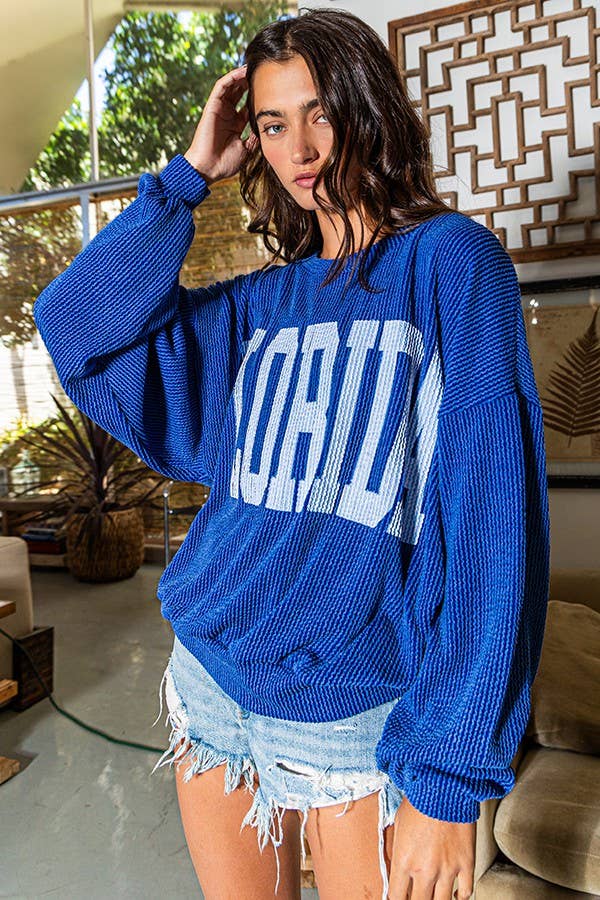 Florida Comfy Oversize Graphic Sweatshirt