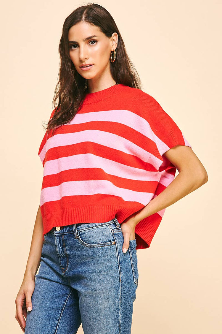 Stripe Sweater Vest