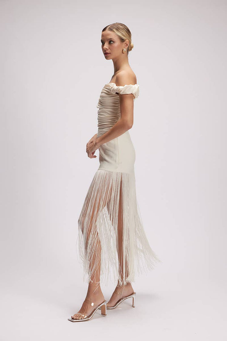 Fringe Maxi Skirt