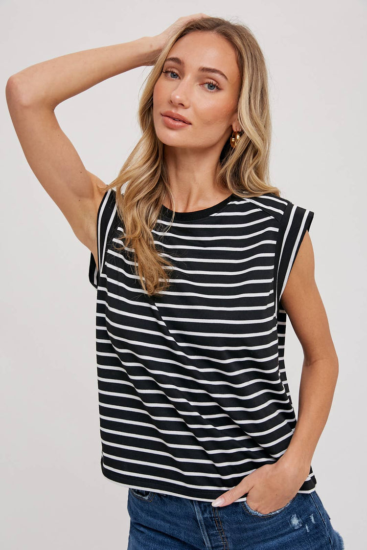 Striped Muscle Tee
