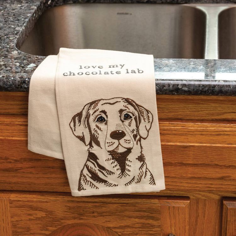 I Love My Chocolate Lab Kitchen Towel