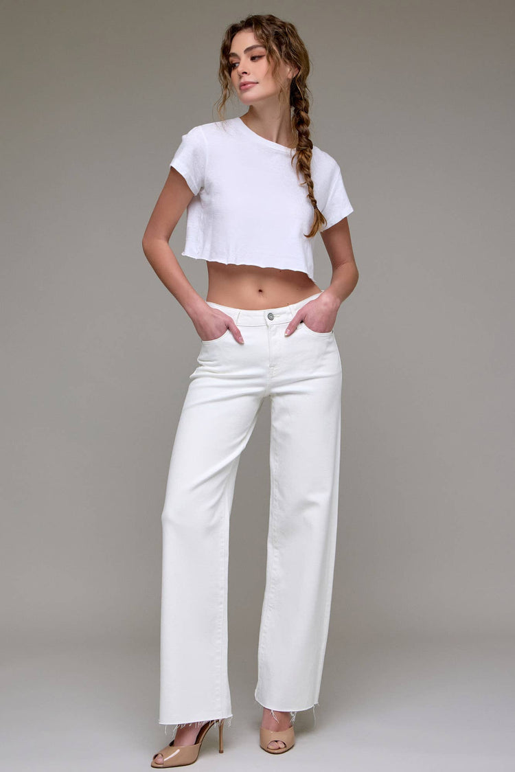 Pearl Wash Clean Cut 32" Inseam Dad Jean