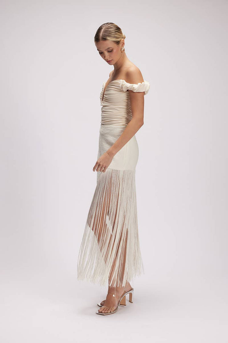 Fringe Maxi Skirt