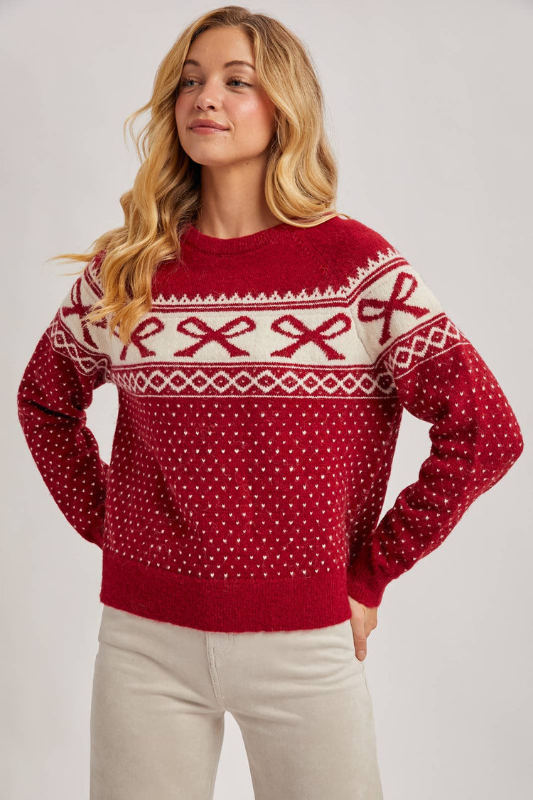 FESTIVE HOLIDAY KNIT SWEATER