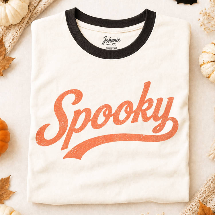 Spooky Halloween Graphic Ringer Tee