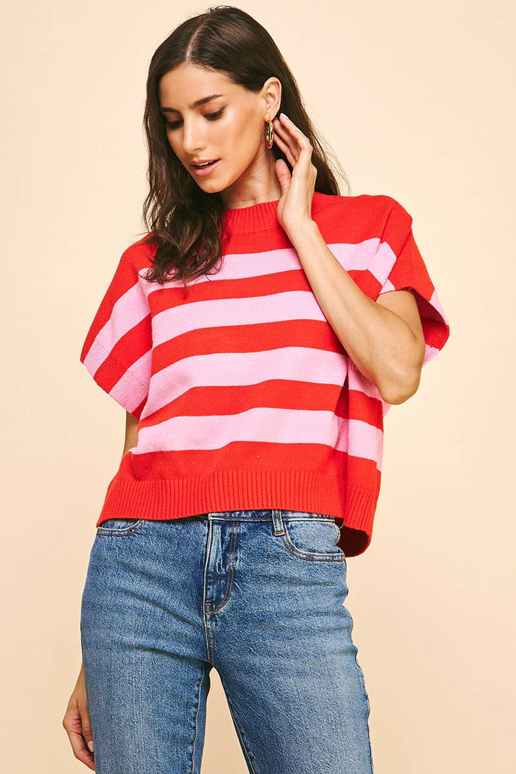 Stripe Sweater Vest