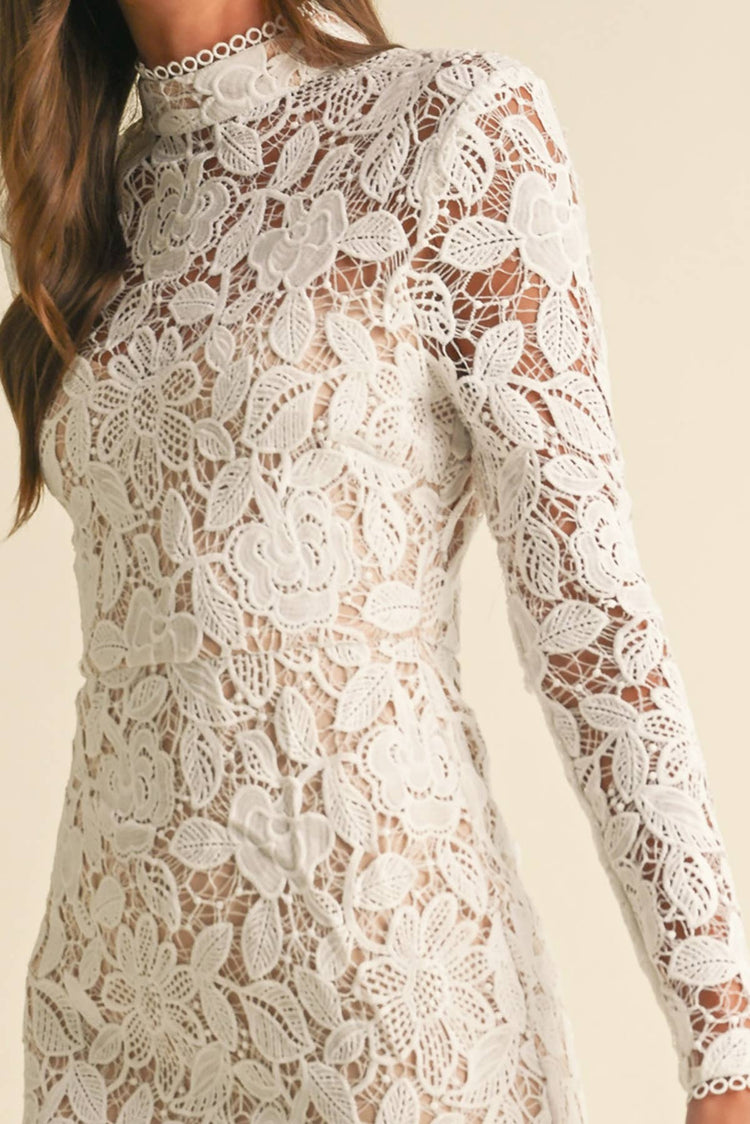 Floral Lace Midi Dress