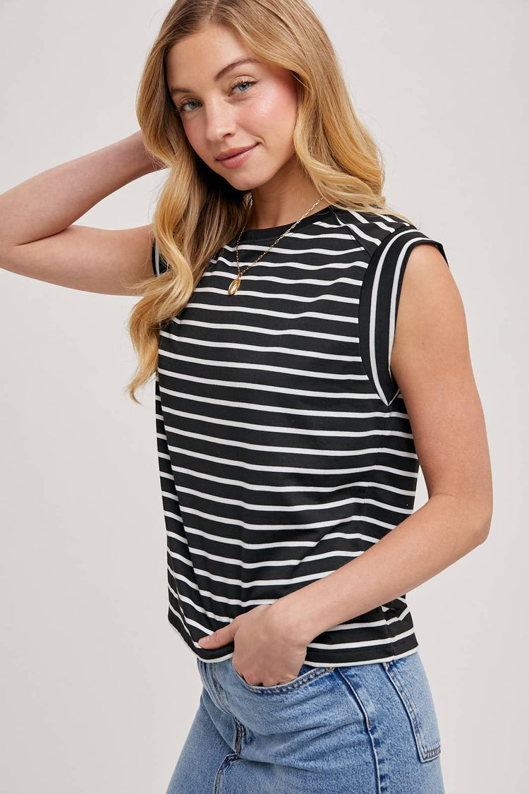 Striped Muscle Tee