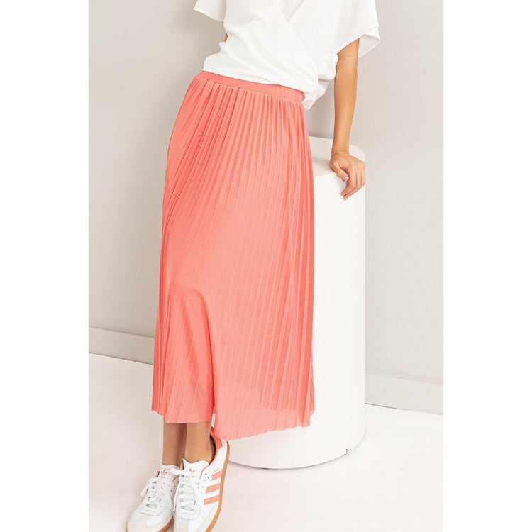Pleated High Waist Skirt