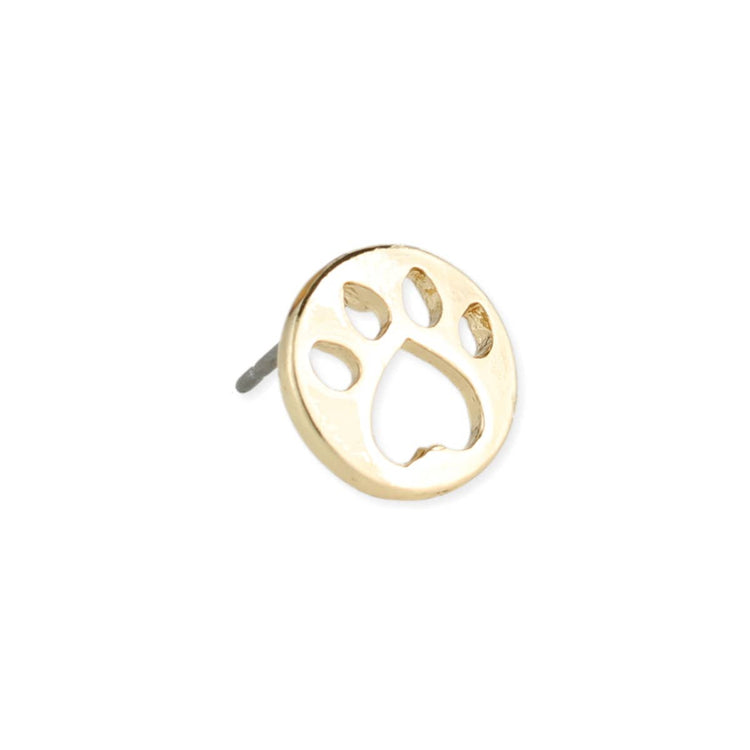 Gold Paw Fine Art Post Earrings