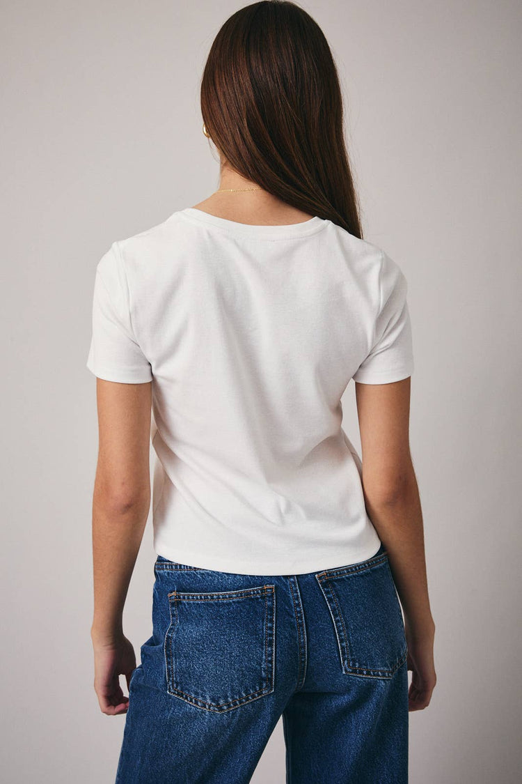 CREW NECK SHORT SLEEVE GRAPHIC PRINT BABY T-SHIRT