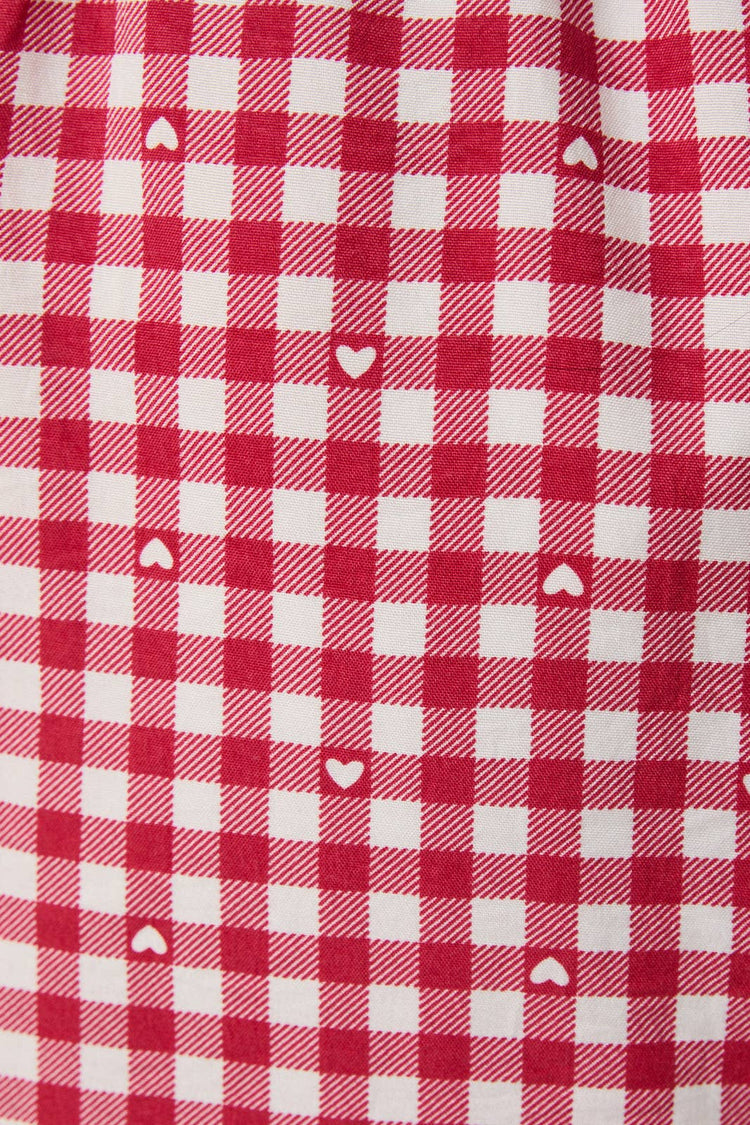 HEART & GINGHAM PRINT BOXER SHORTS