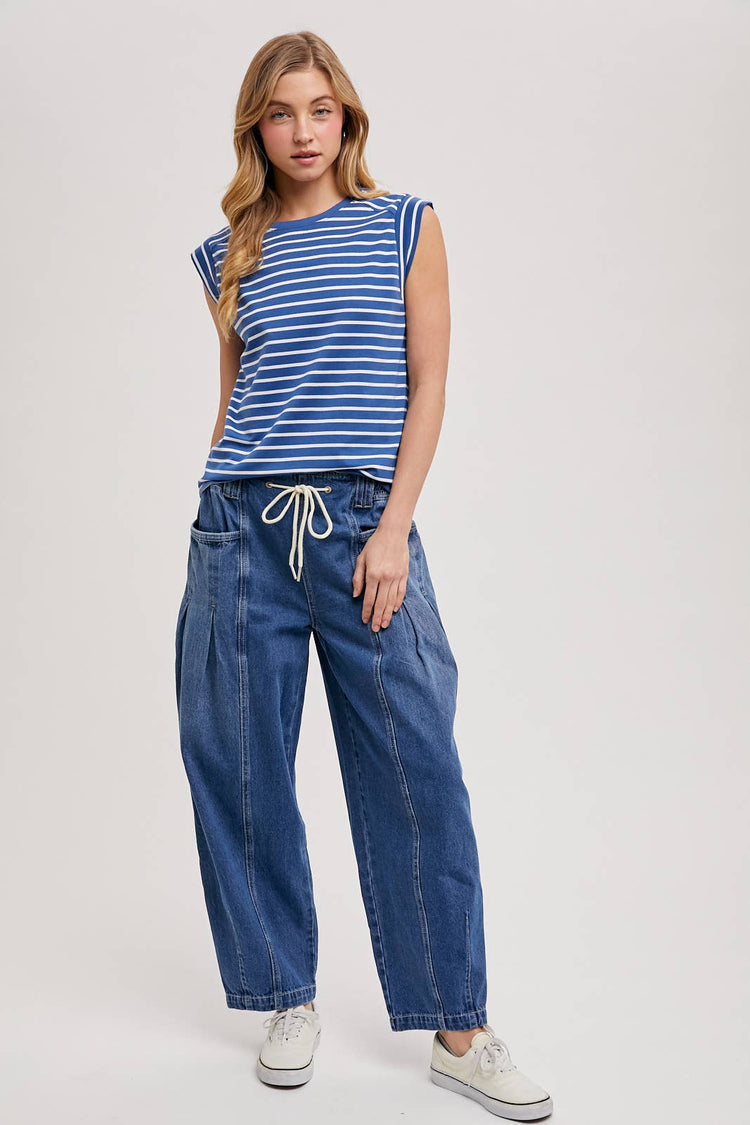 Striped Muscle Tee