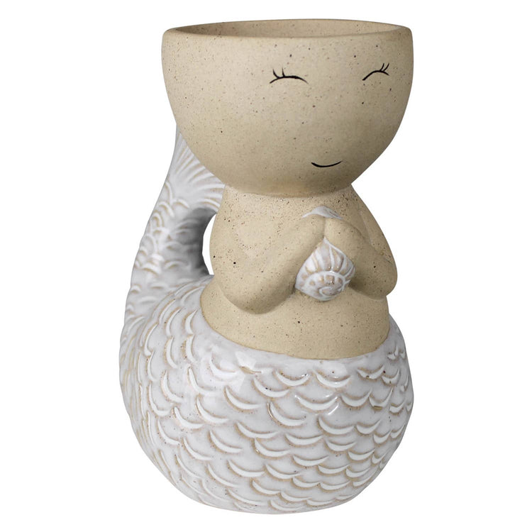 Swimming Mermaid Cachepot, Ceramic