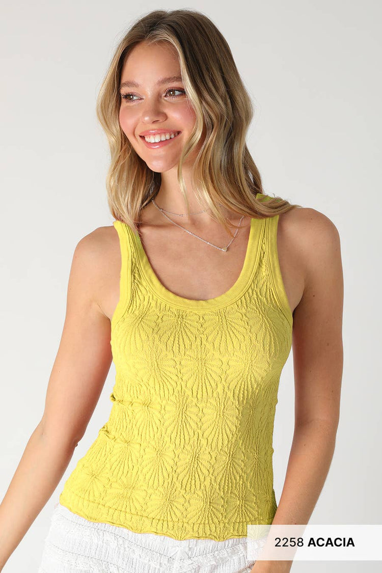 Reversible Lace Textured Tank Top