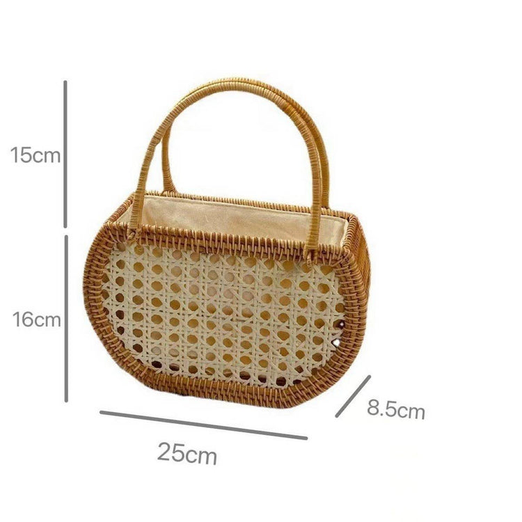 HANDMADE RATTAN BASKET BAG