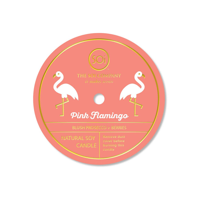 Pink Flamingo Confetti Candle