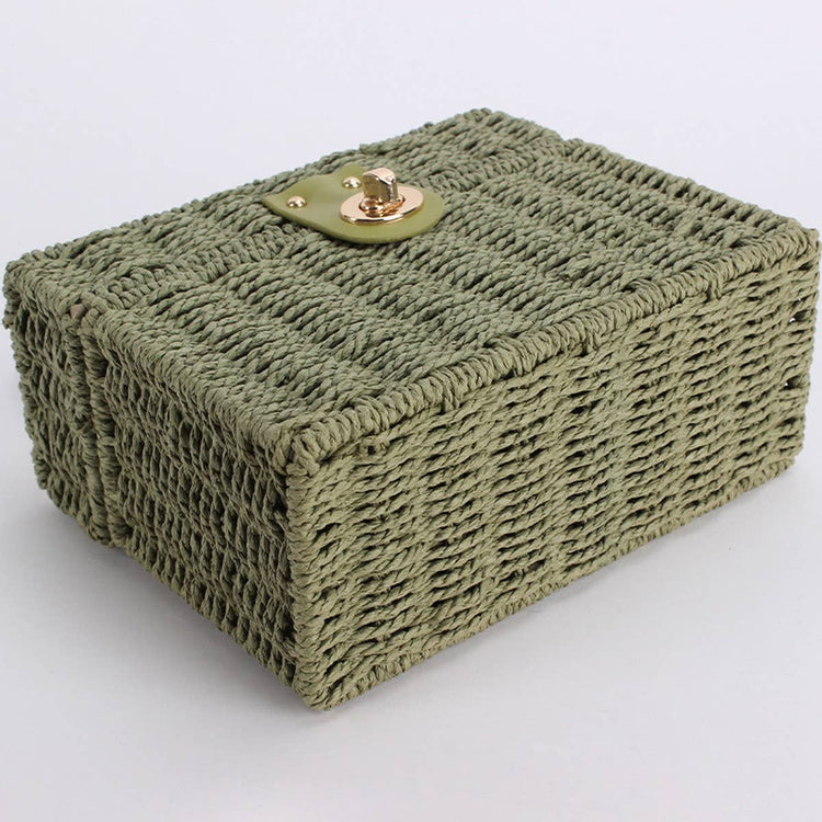 DUAL-PURPOSE LEISURE PAPER ROPE WOVEN BAG