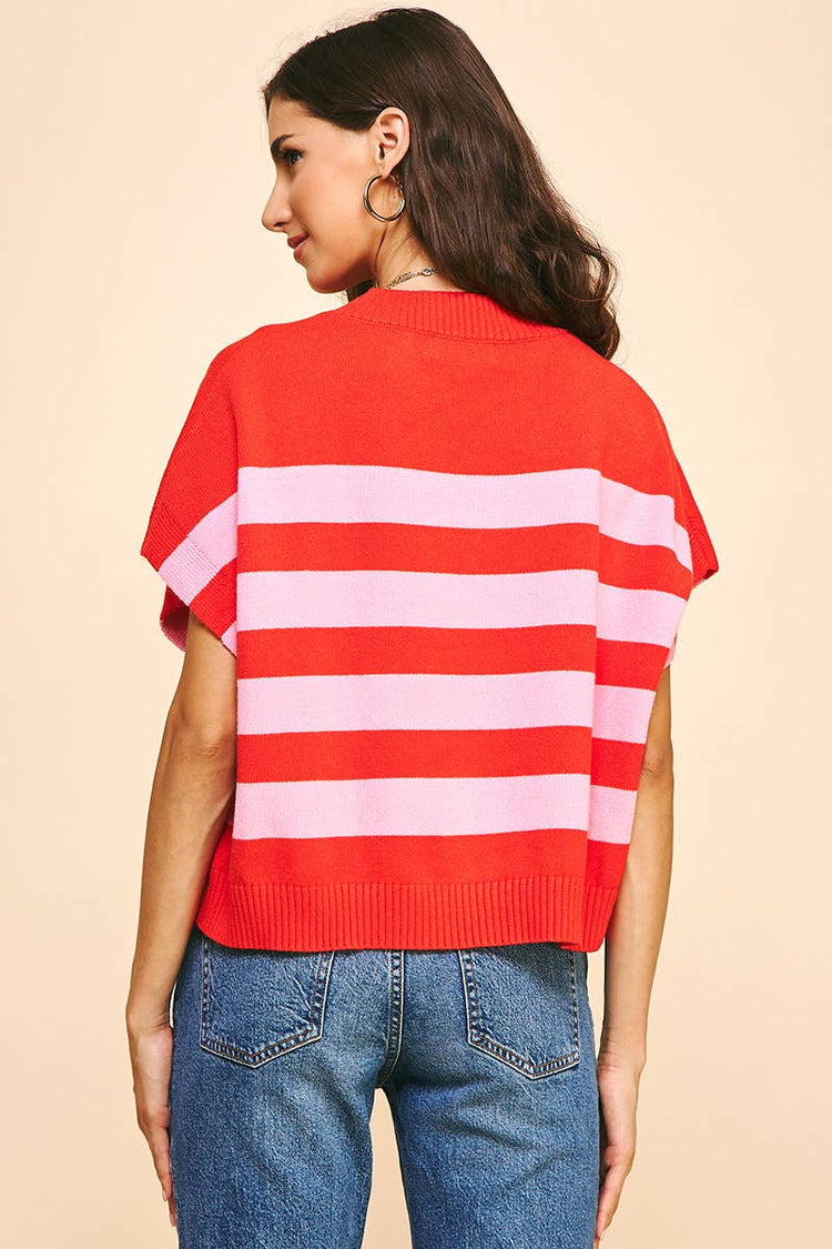 Stripe Sweater Vest