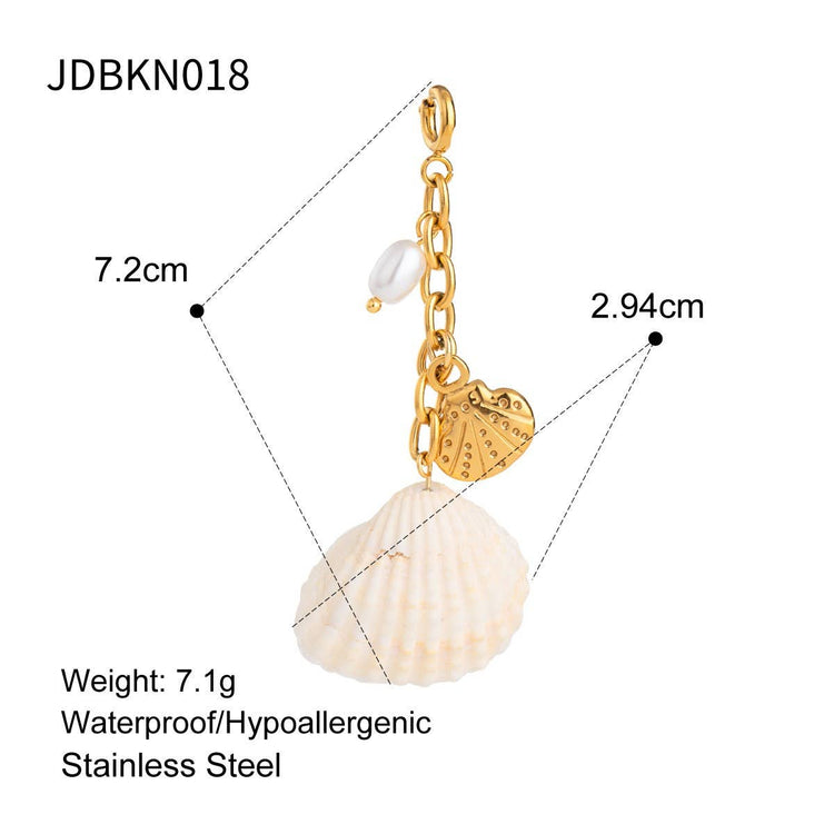 STAINLESS STEEL BIKINI SHELL JEWELRY PENDANT
