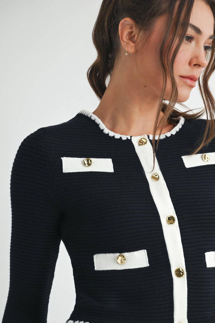 Knitted Cardigan Top