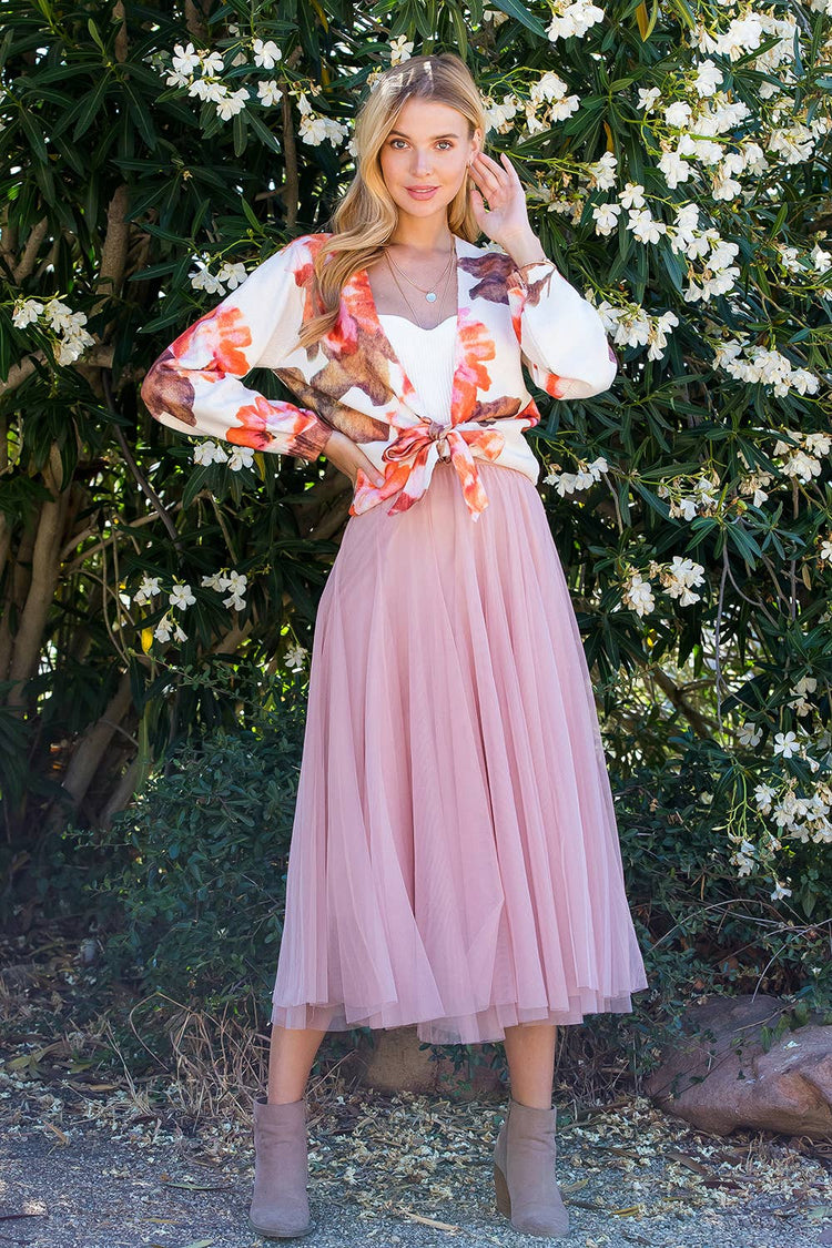 VERSATILE FLORAL SWEATER PULLOVER