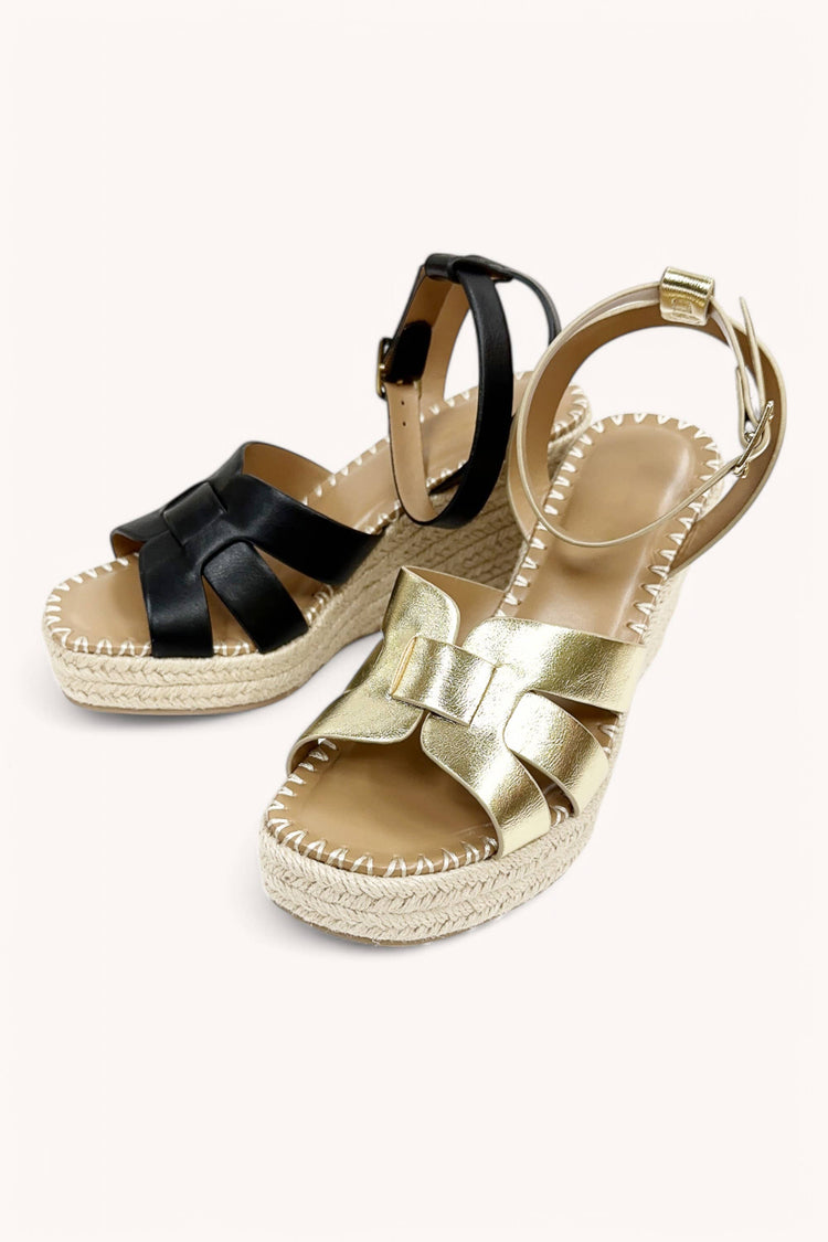 FISHERMAN WOVEN UPPER WEDGE PLATFORM HEEL