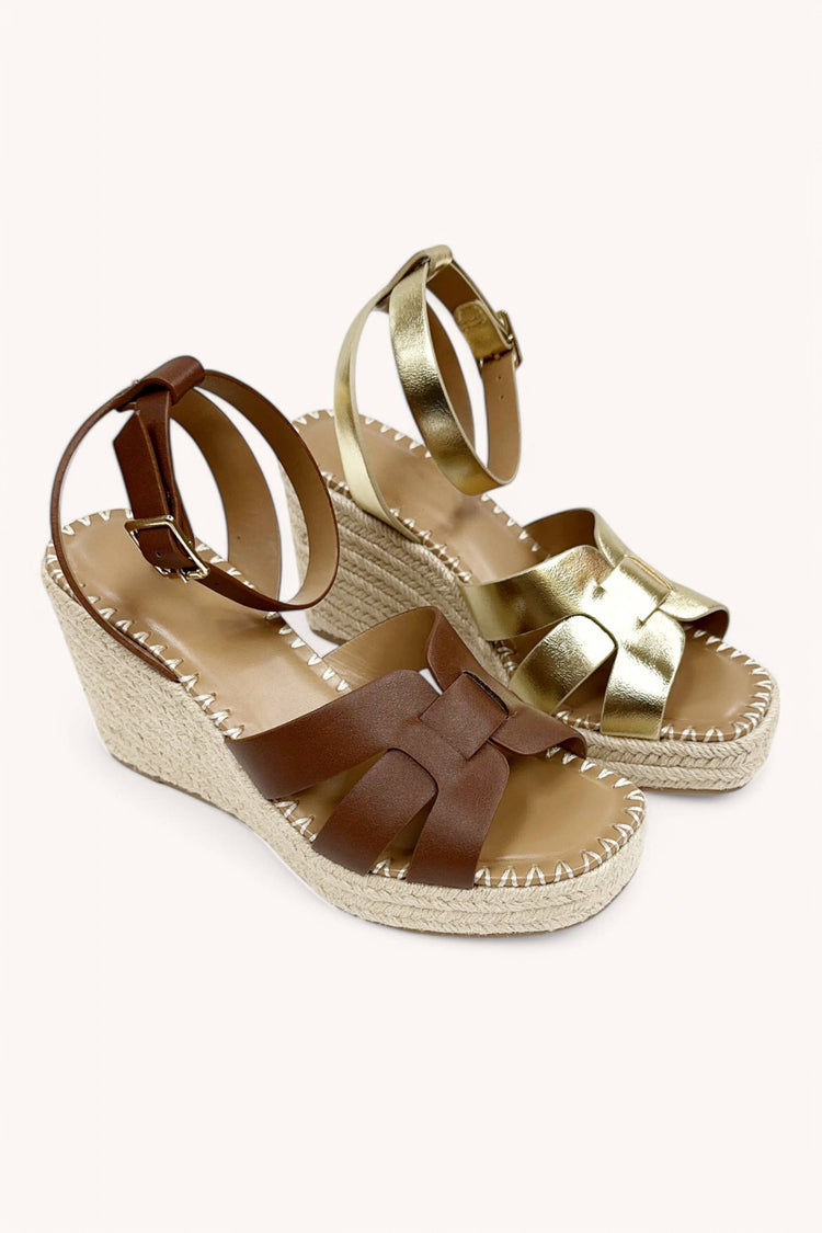 FISHERMAN WOVEN UPPER WEDGE PLATFORM HEEL