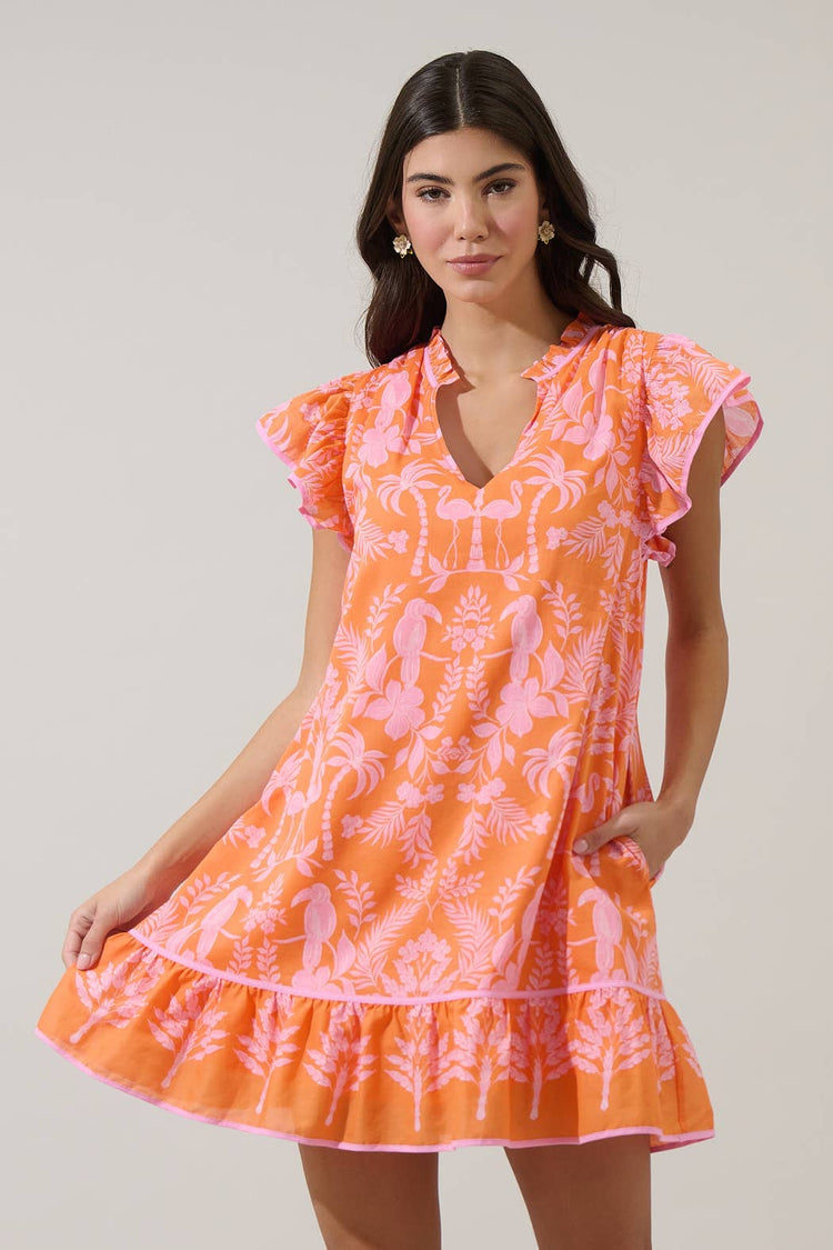 Davina Floral Ebba Shift Mini Dress