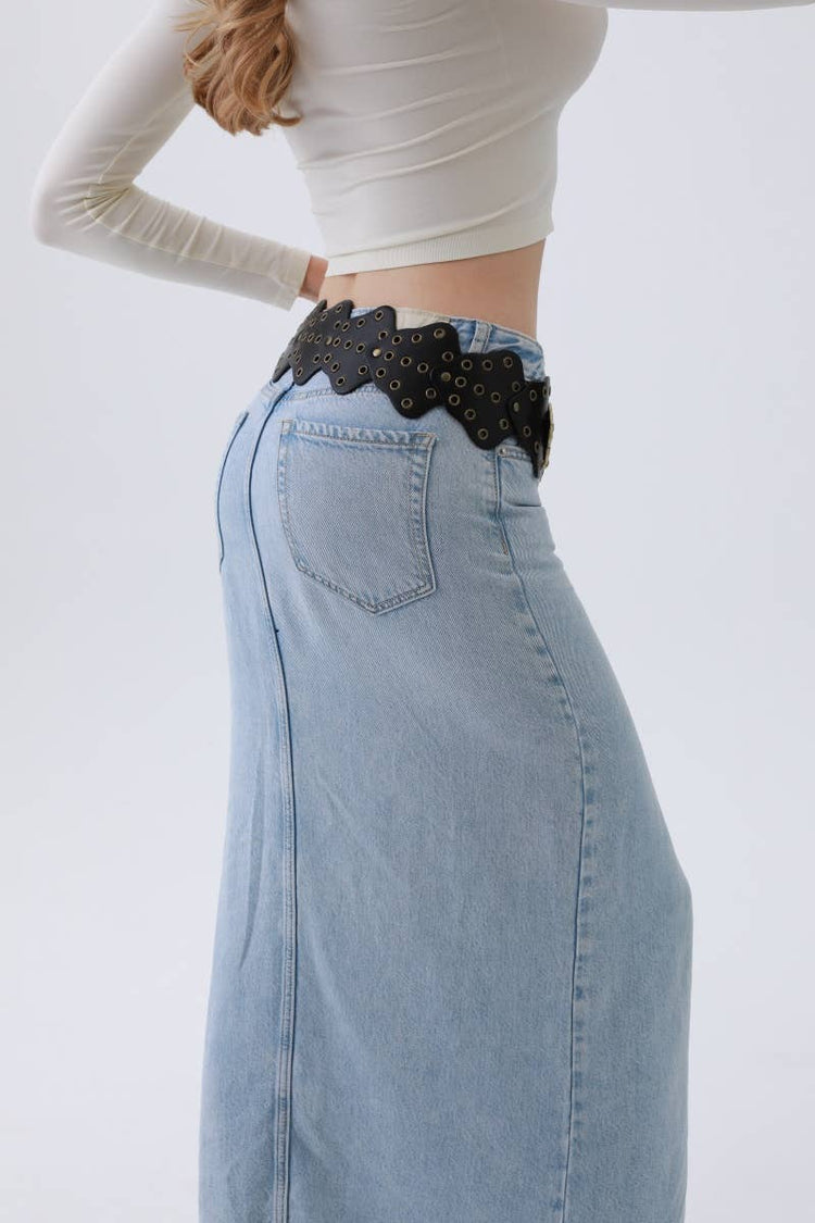 Versatile Vintage Studded Leaf Waist Belt