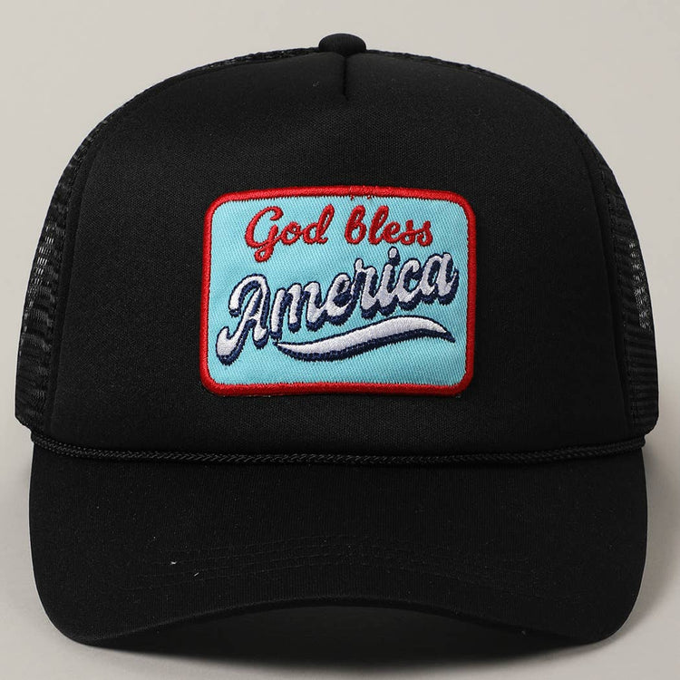God Bless America Embroidery Patch Foam Hat