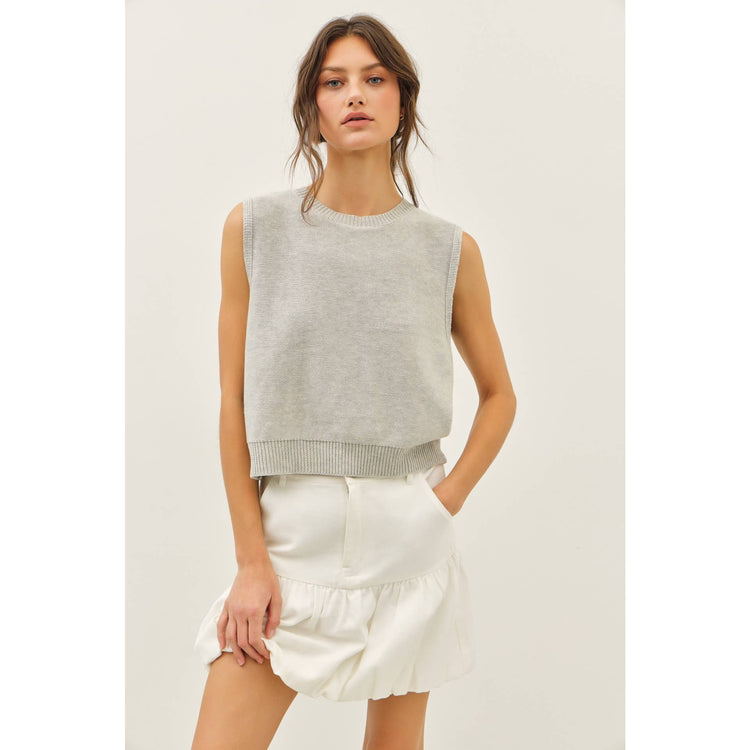 Sweaters Vest Top With Back Bow Ties