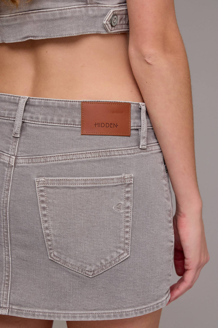 Gravel Long Low Rise Micro Mini Skirt