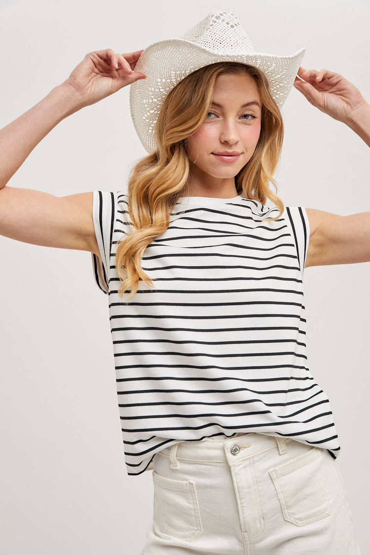 Striped Muscle Tee