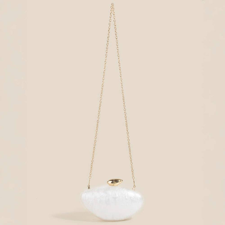 Oval Seashell Clutch Bag