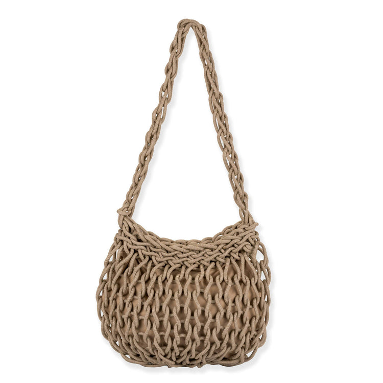 Tan, Poly Cotton Scoop Tote