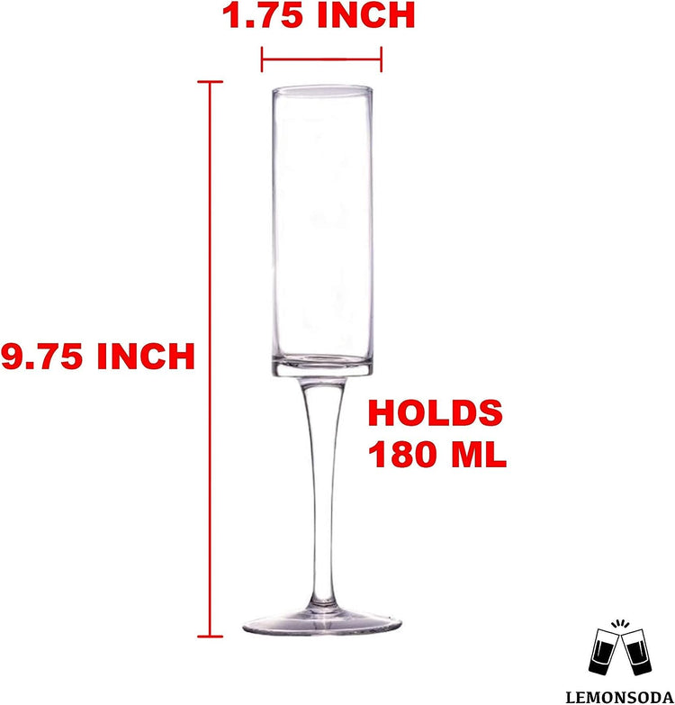 Champagne Flutes - Crystal Mimosa Glasses 6 oz (1pc)