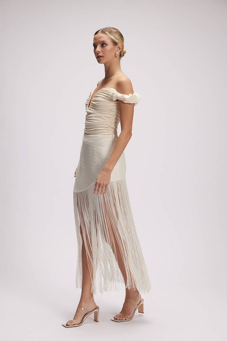 Fringe Maxi Skirt