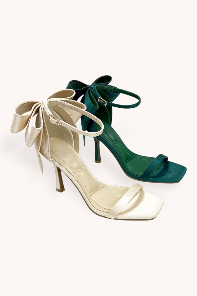 VENUS SATIN RIBBON STILETTO ANKLE STRAP HEELS