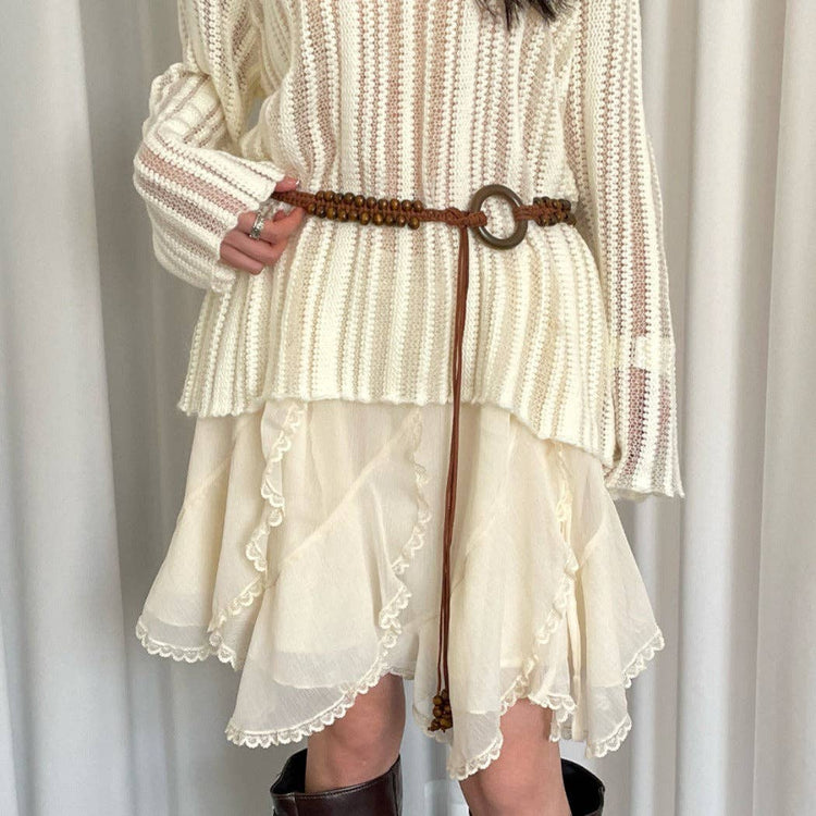 Beco - Simple Boho Beaded Braided Waist Belt