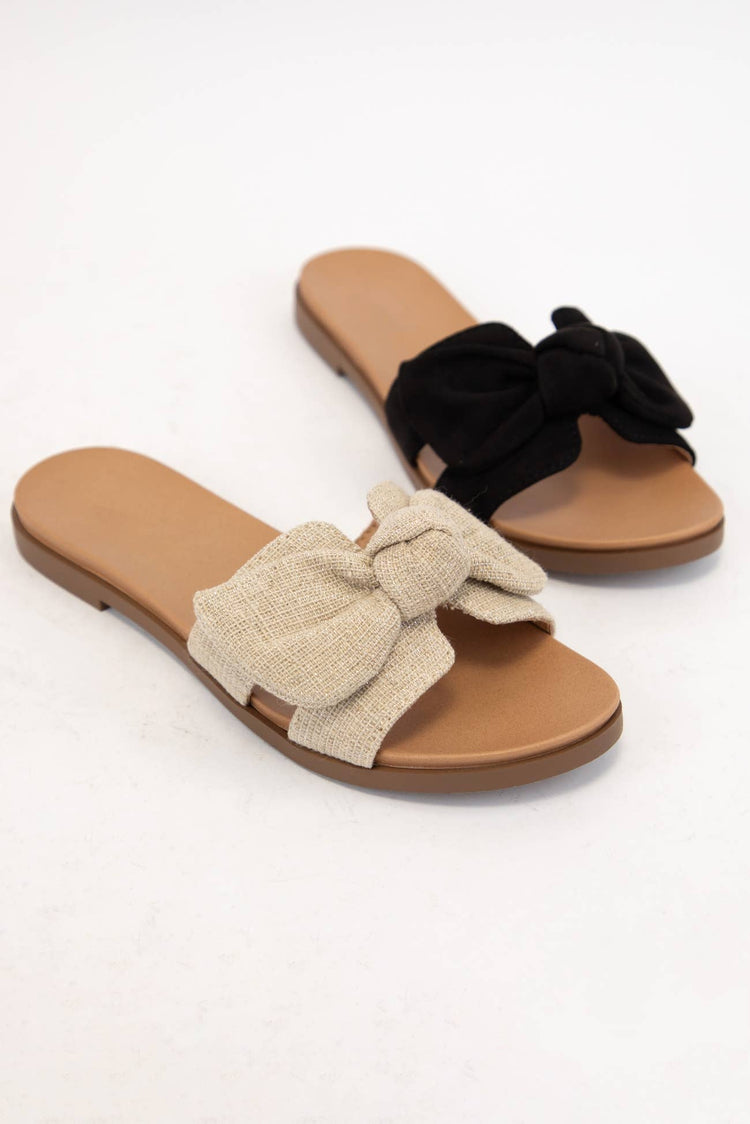 Bow Cut Out Slide on Sandal