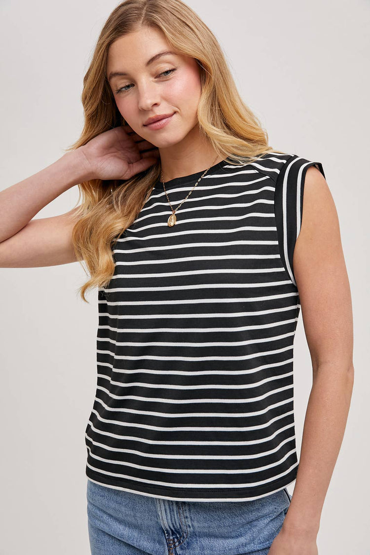 Striped Muscle Tee