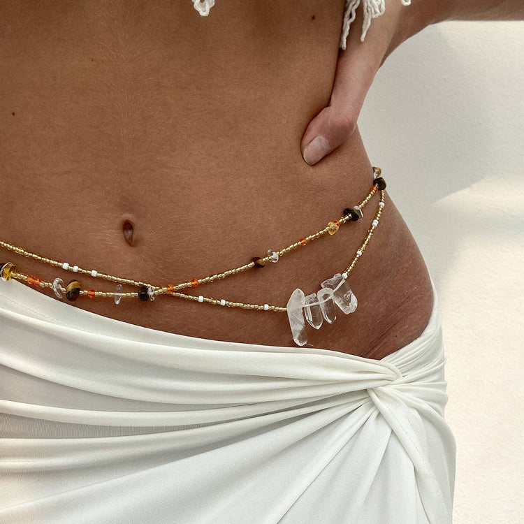 Sexy Beaded Crystal Stretch Body Chain