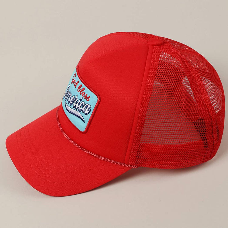 God Bless America Embroidery Patch Foam Hat