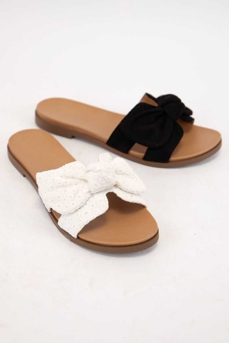 Bow Cut Out Slide on Sandal