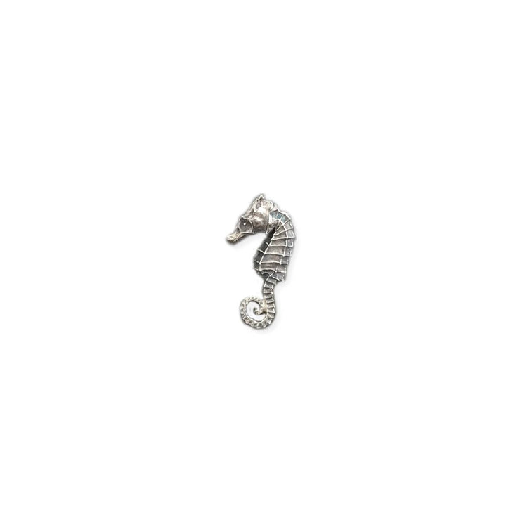 Coastal Charm Silver Seahorse Post Earrings