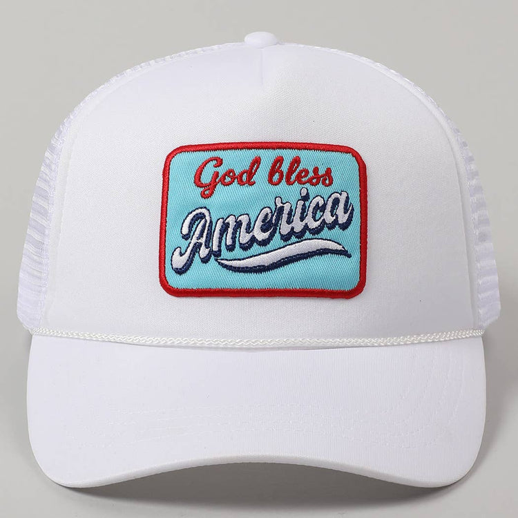 God Bless America Embroidery Patch Foam Hat