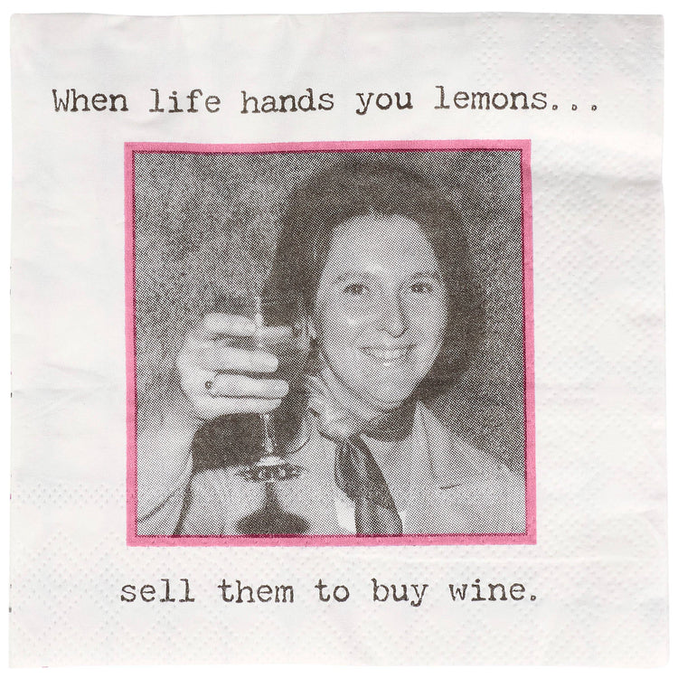 When Life Hands You Lemons Beverage Napkin